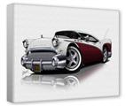 Gallery Wrapped 11x14x1.5  Canvas Art - 1957 Buick Roadmaster Burgundy